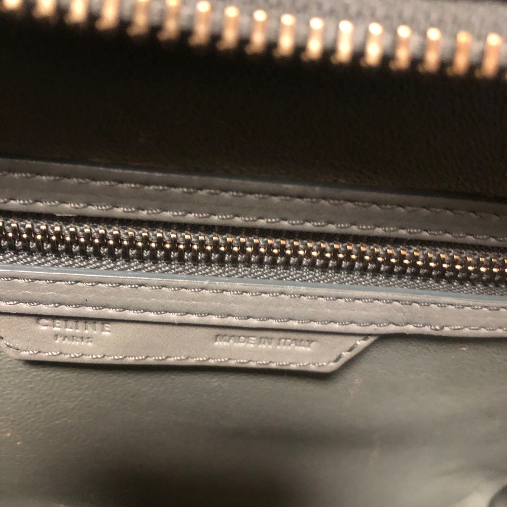 CELINE MICRO LUGGAGE HANDBAG IN SMOOTH CALFSKIN BLACK - Picture 11 of 15